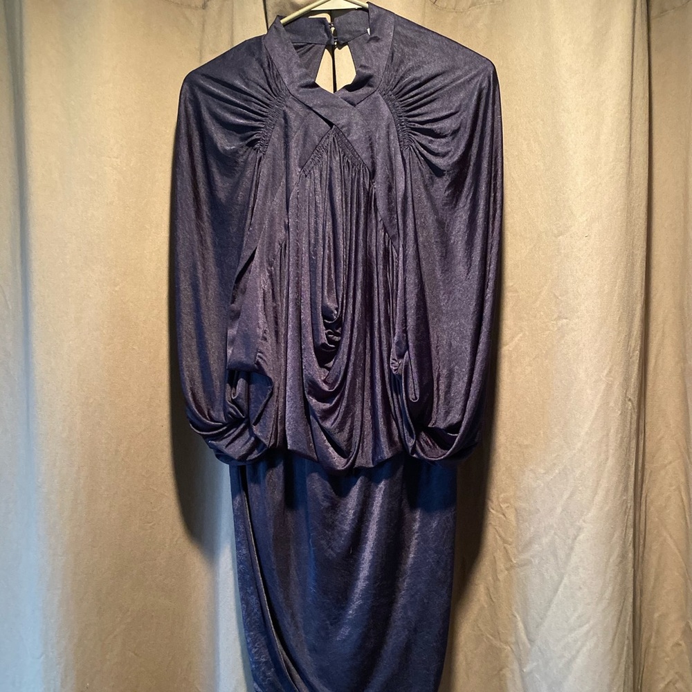 BCBG Max Azria Runway Black Drape Dress